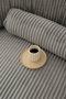 Atelier Del Sofa Juego de Sofá de 1 Plaza y Pouffe Antracita